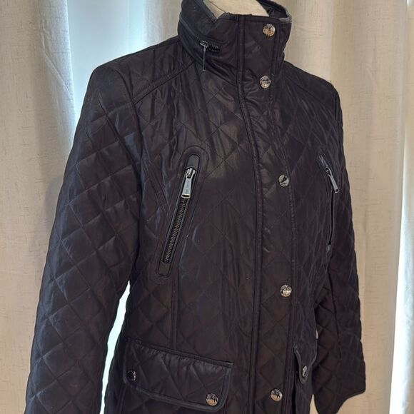Michael Kors Quilted Black Jacket with Hood Size L - Picture 2 of 11